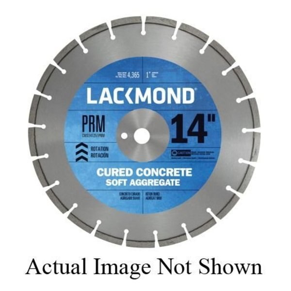 Lackmond Diamond Blade, Laser Weld Segmented, Series PRM Series, 12 Diameter Blade, 1 ArborShank CWS121251PRM